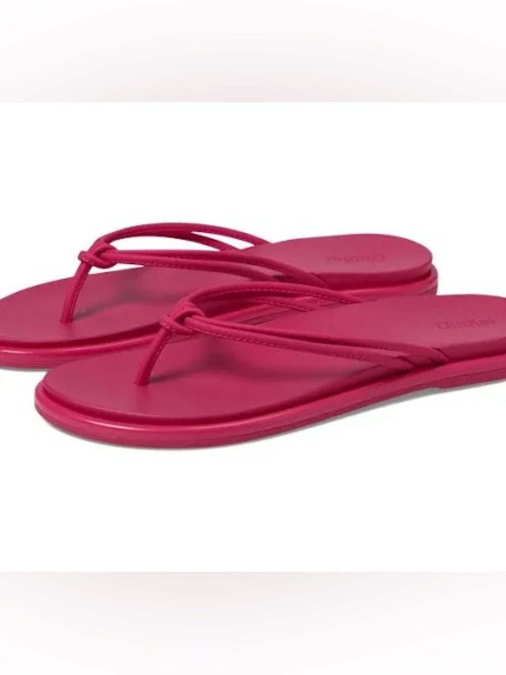 Sz 8- Olukai AKA Strappy Thong Flip-Flops, Pink Plumeria- NWT Beach, Resort
